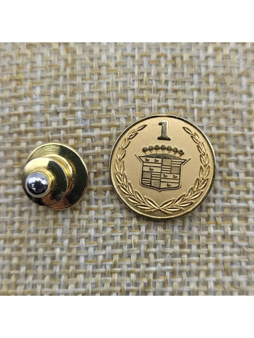 Cadillac tie tack lapel pin gold plated  Luxury tie tack